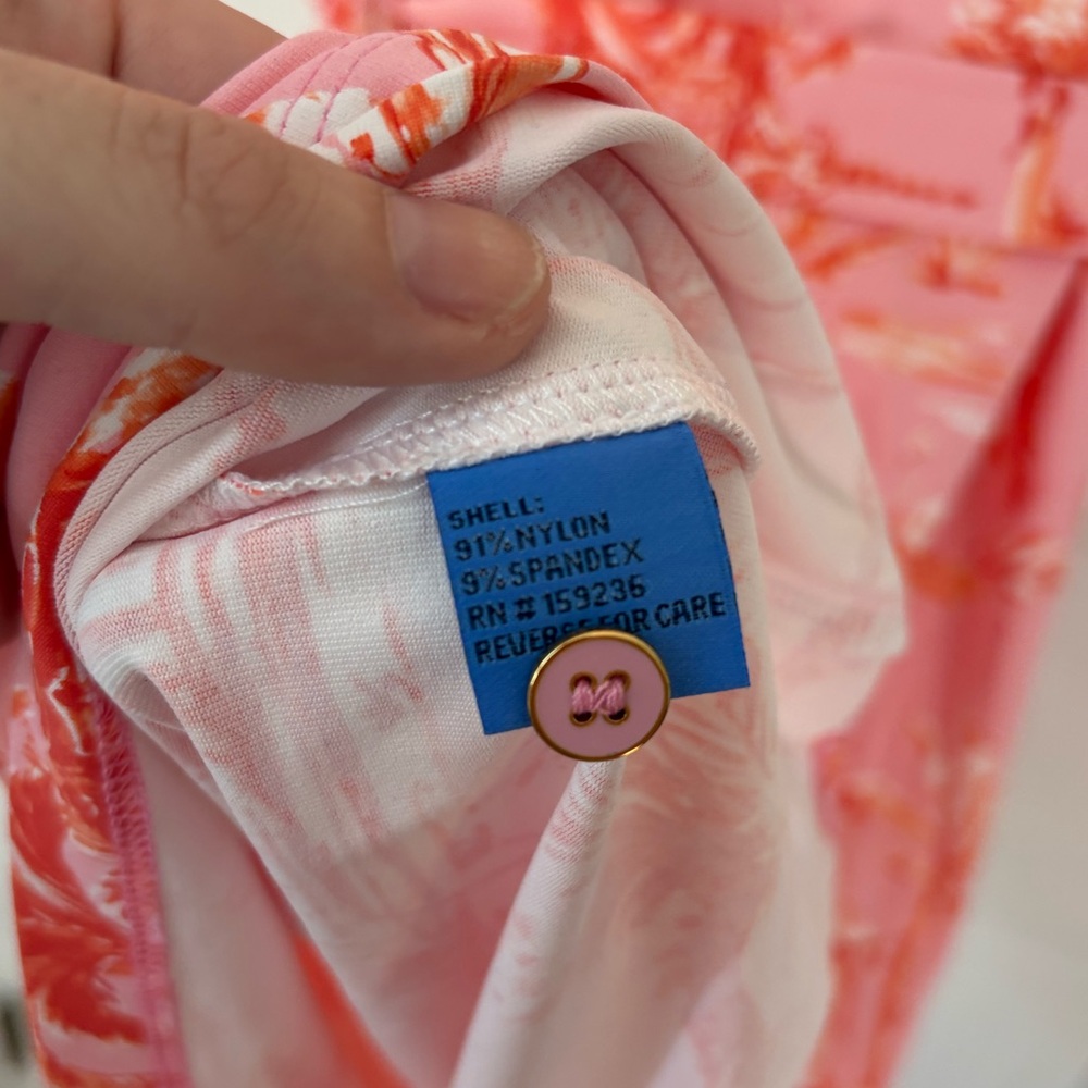 NWOT J. McLaughlin Dolly Catalina Dress Pink Flamingo Palm Trees, Size Medium M - Picture 7 of 11
